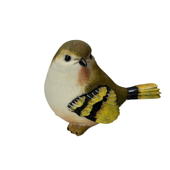 Vintage Goldcrest Bird Resin Figurines Decor Hand-Painted 6" Length - Picture 9 of 10